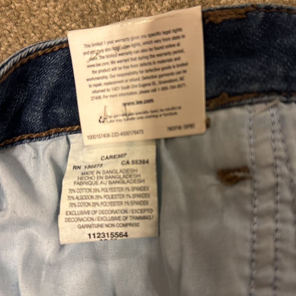 Womens Lee denim shorts Regular Fit Bermuda mid rise - Picture 5 of 6